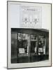 Facade and Blueprint of the Bouquinerie Shop in Paris-null-Mounted Giclee Print