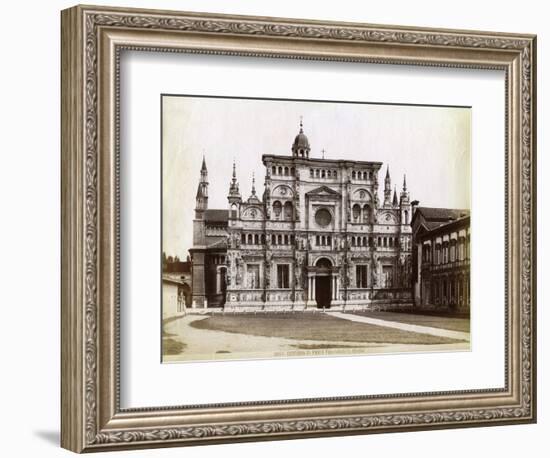 Facade, Church of the Certosa Di Pavia (Charterhouse of Pavi) Lombardy, Northern Italy, 1890-null-Framed Giclee Print