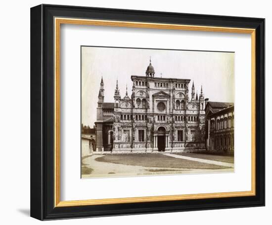 Facade, Church of the Certosa Di Pavia (Charterhouse of Pavi) Lombardy, Northern Italy, 1890-null-Framed Giclee Print