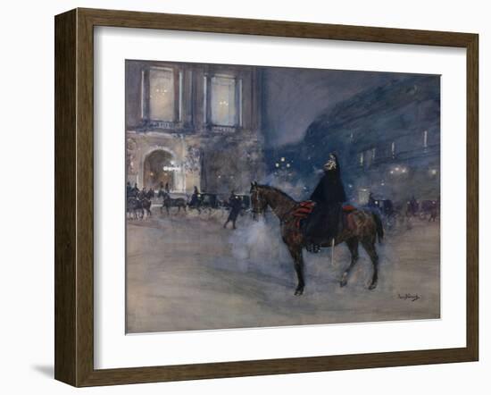 Façade de l'Opéra un soir de gala-Jean Béraud-Framed Giclee Print