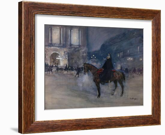 Façade de l'Opéra un soir de gala-Jean Béraud-Framed Giclee Print