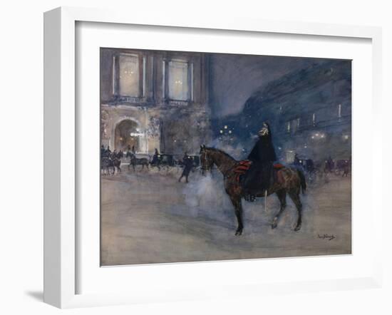 Façade de l'Opéra un soir de gala-Jean Béraud-Framed Giclee Print