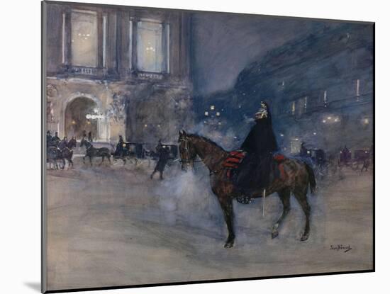 Façade de l'Opéra un soir de gala-Jean Béraud-Mounted Giclee Print