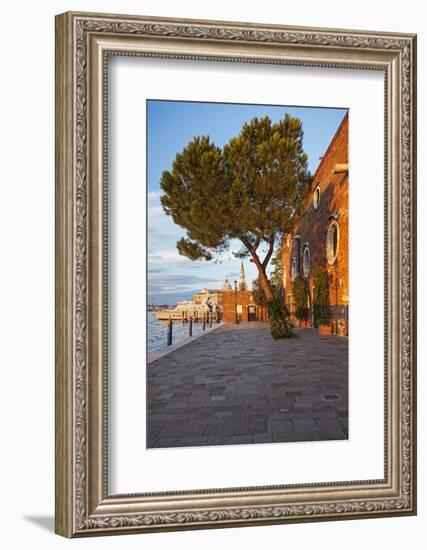 Facade Detail of the 5 Star Hotel Cipriani, at Sunset, Giudecca, Venice, Veneto, Italy.-Cahir Davitt-Framed Photographic Print