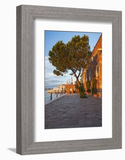 Facade Detail of the 5 Star Hotel Cipriani, at Sunset, Giudecca, Venice, Veneto, Italy.-Cahir Davitt-Framed Photographic Print