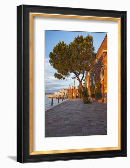 Facade Detail of the 5 Star Hotel Cipriani, at Sunset, Giudecca, Venice, Veneto, Italy.-Cahir Davitt-Framed Photographic Print