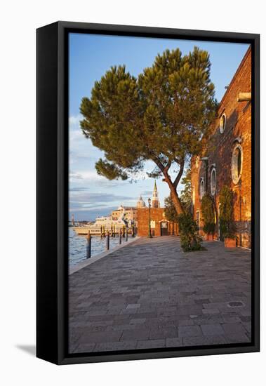 Facade Detail of the 5 Star Hotel Cipriani, at Sunset, Giudecca, Venice, Veneto, Italy.-Cahir Davitt-Framed Premier Image Canvas