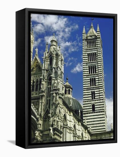 Facade, Dome and Bell Tower of Duomo Santa Maria Del Fiore, Florence-Gjon Mili-Framed Premier Image Canvas