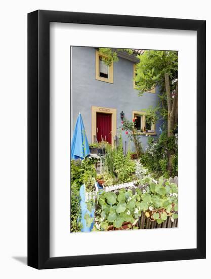 Facade, Garden, Iphofen, Bavaria, Germany, Europe-Klaus Neuner-Framed Photographic Print