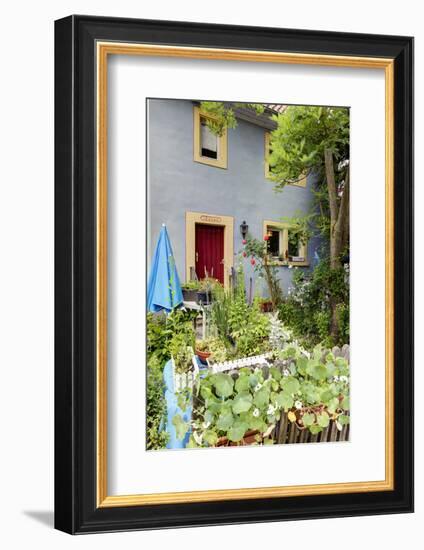 Facade, Garden, Iphofen, Bavaria, Germany, Europe-Klaus Neuner-Framed Photographic Print