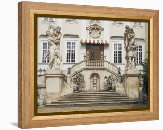 Facade, Inner Courtyard, Vranov Chateau, South Moravia, Czech Republic-Upperhall-Framed Premier Image Canvas