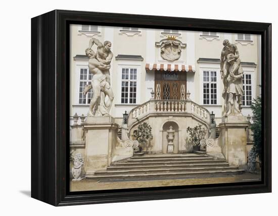 Facade, Inner Courtyard, Vranov Chateau, South Moravia, Czech Republic-Upperhall-Framed Premier Image Canvas