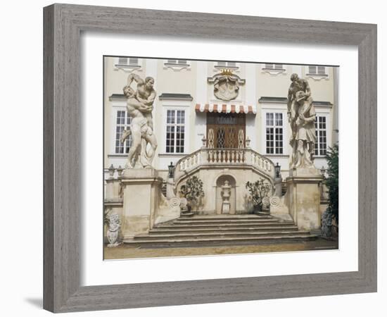 Facade, Inner Courtyard, Vranov Chateau, South Moravia, Czech Republic-Upperhall-Framed Photographic Print