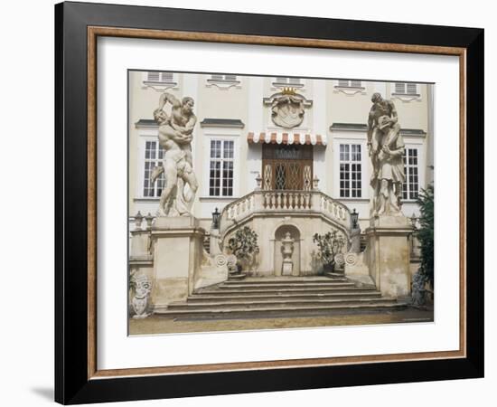 Facade, Inner Courtyard, Vranov Chateau, South Moravia, Czech Republic-Upperhall-Framed Photographic Print