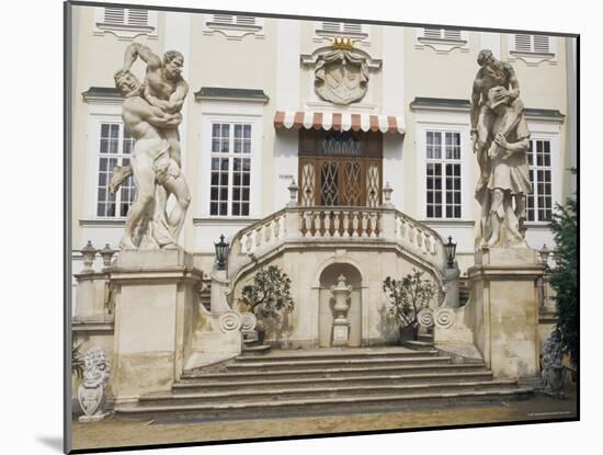 Facade, Inner Courtyard, Vranov Chateau, South Moravia, Czech Republic-Upperhall-Mounted Photographic Print