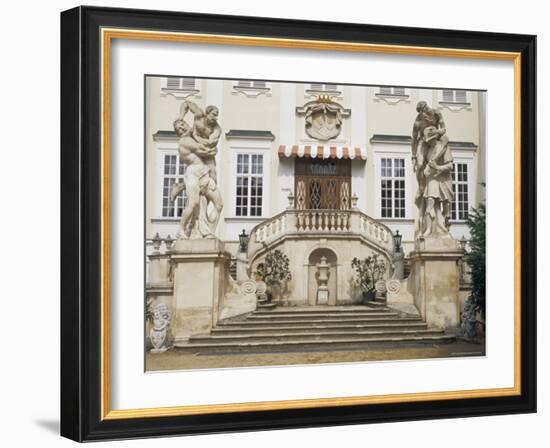 Facade, Inner Courtyard, Vranov Chateau, South Moravia, Czech Republic-Upperhall-Framed Photographic Print