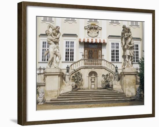 Facade, Inner Courtyard, Vranov Chateau, South Moravia, Czech Republic-Upperhall-Framed Photographic Print