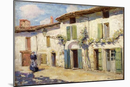 Facade, Laroche Foucault, France, 1914 (Oil on Canvas)-Alson Skinner Clark-Mounted Giclee Print