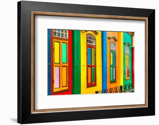 Facade Little India Singapore-null-Framed Art Print