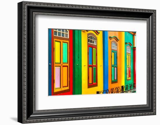 Facade Little India Singapore-null-Framed Art Print