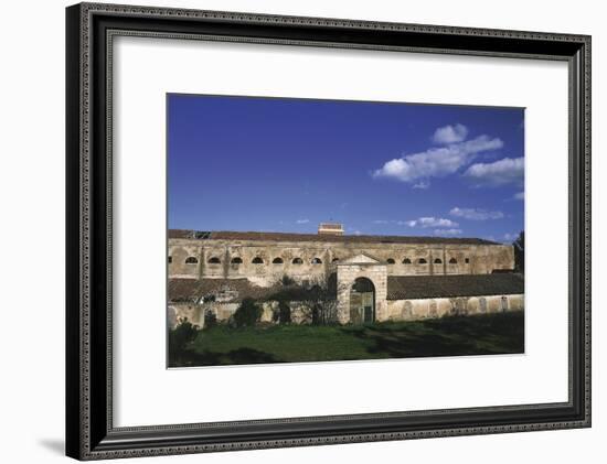 Facade of a Building, Castiadas, Sardinia, Italy-null-Framed Photographic Print