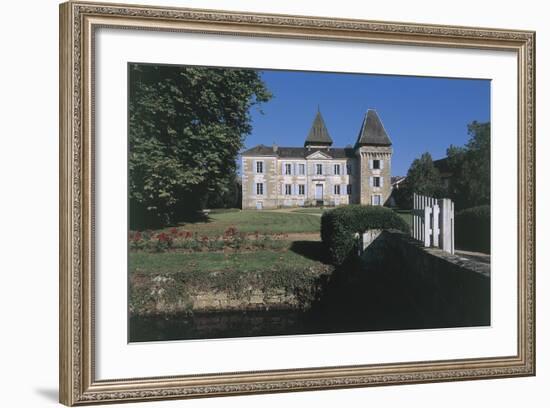 Facade of a Castle, Coulaures, Dordogne, Aquitaine, France-null-Framed Giclee Print