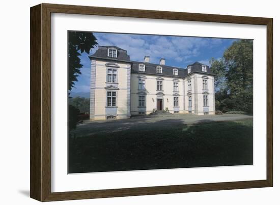 Facade of a Castle, Trois Villes, Pyrenees-Atlantiques, France-null-Framed Giclee Print