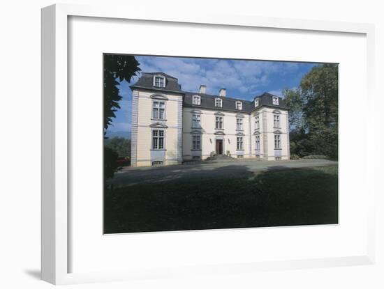 Facade of a Castle, Trois Villes, Pyrenees-Atlantiques, France-null-Framed Giclee Print