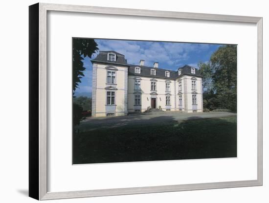 Facade of a Castle, Trois Villes, Pyrenees-Atlantiques, France-null-Framed Giclee Print