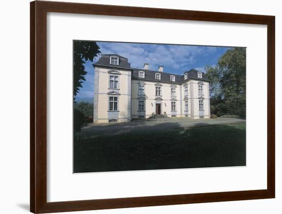 Facade of a Castle, Trois Villes, Pyrenees-Atlantiques, France-null-Framed Giclee Print