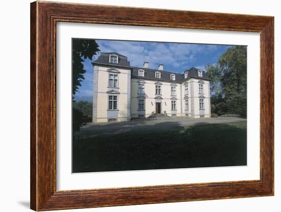 Facade of a Castle, Trois Villes, Pyrenees-Atlantiques, France-null-Framed Giclee Print