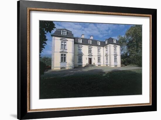 Facade of a Castle, Trois Villes, Pyrenees-Atlantiques, France-null-Framed Giclee Print