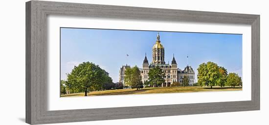 Facade of a Government Building, Connecticut State Capitol, Capitol Avenue, Bushnell Park-null-Framed Photographic Print