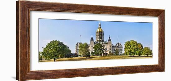 Facade of a Government Building, Connecticut State Capitol, Capitol Avenue, Bushnell Park-null-Framed Photographic Print