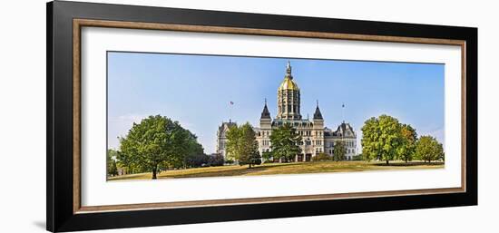 Facade of a Government Building, Connecticut State Capitol, Capitol Avenue, Bushnell Park-null-Framed Photographic Print