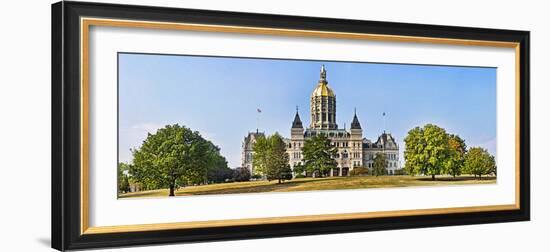 Facade of a Government Building, Connecticut State Capitol, Capitol Avenue, Bushnell Park-null-Framed Photographic Print