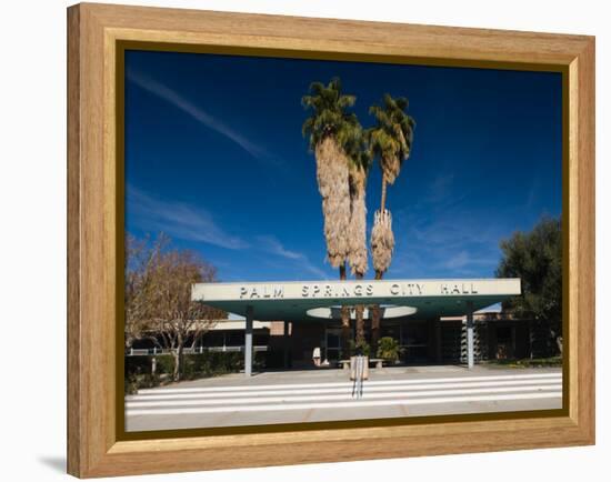 Facade of a Government Building, Palm Springs City Hall, Palm Springs, California-null-Framed Premier Image Canvas