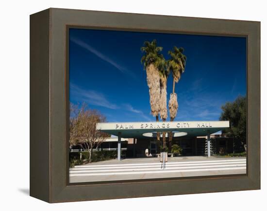 Facade of a Government Building, Palm Springs City Hall, Palm Springs, California-null-Framed Premier Image Canvas