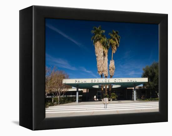 Facade of a Government Building, Palm Springs City Hall, Palm Springs, California-null-Framed Premier Image Canvas