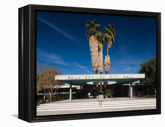 Facade of a Government Building, Palm Springs City Hall, Palm Springs, California-null-Framed Premier Image Canvas