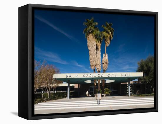 Facade of a Government Building, Palm Springs City Hall, Palm Springs, California-null-Framed Premier Image Canvas