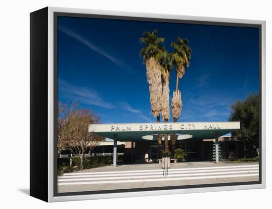 Facade of a Government Building, Palm Springs City Hall, Palm Springs, California-null-Framed Premier Image Canvas