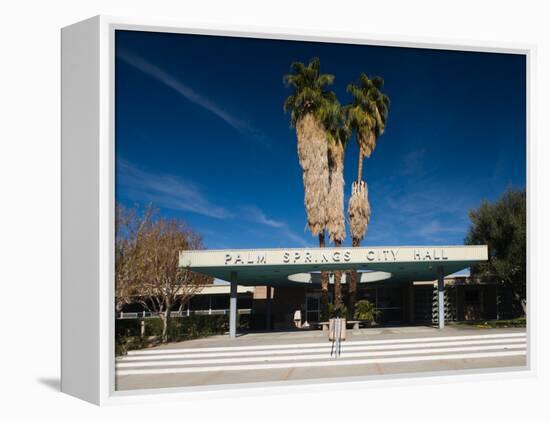 Facade of a Government Building, Palm Springs City Hall, Palm Springs, California-null-Framed Premier Image Canvas