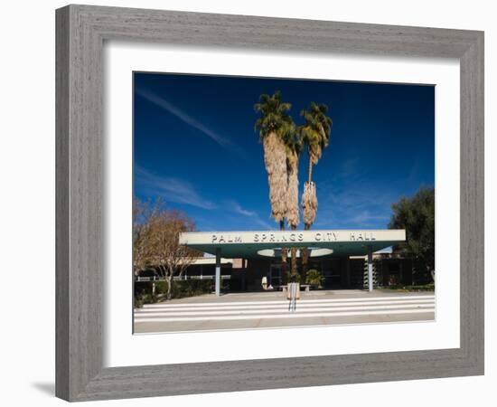 Facade of a Government Building, Palm Springs City Hall, Palm Springs, California-null-Framed Photographic Print