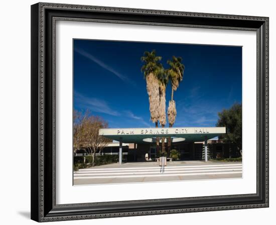 Facade of a Government Building, Palm Springs City Hall, Palm Springs, California-null-Framed Photographic Print