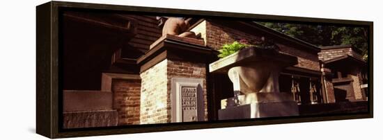 Facade of a House, Frank Lloyd Wright Home and Studio, Oak Park, Cook County, Illinois, USA-null-Framed Premier Image Canvas