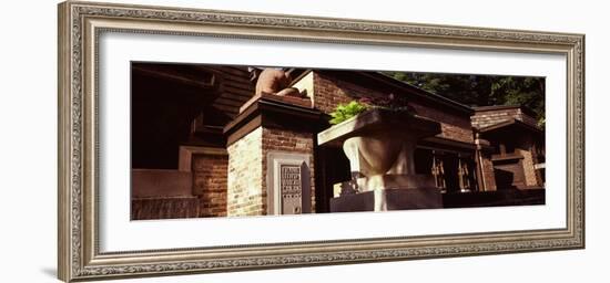 Facade of a House, Frank Lloyd Wright Home and Studio, Oak Park, Cook County, Illinois, USA-null-Framed Photographic Print