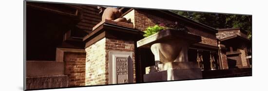 Facade of a House, Frank Lloyd Wright Home and Studio, Oak Park, Cook County, Illinois, USA-null-Mounted Photographic Print