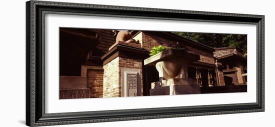 Facade of a House, Frank Lloyd Wright Home and Studio, Oak Park, Cook County, Illinois, USA-null-Framed Photographic Print