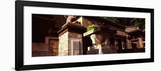 Facade of a House, Frank Lloyd Wright Home and Studio, Oak Park, Cook County, Illinois, USA-null-Framed Photographic Print